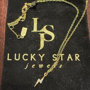 New Lucky Star 14K Gold Bolt Necklace